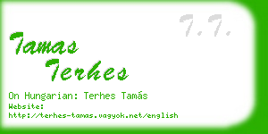 tamas terhes business card